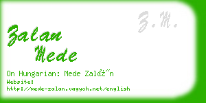 zalan mede business card